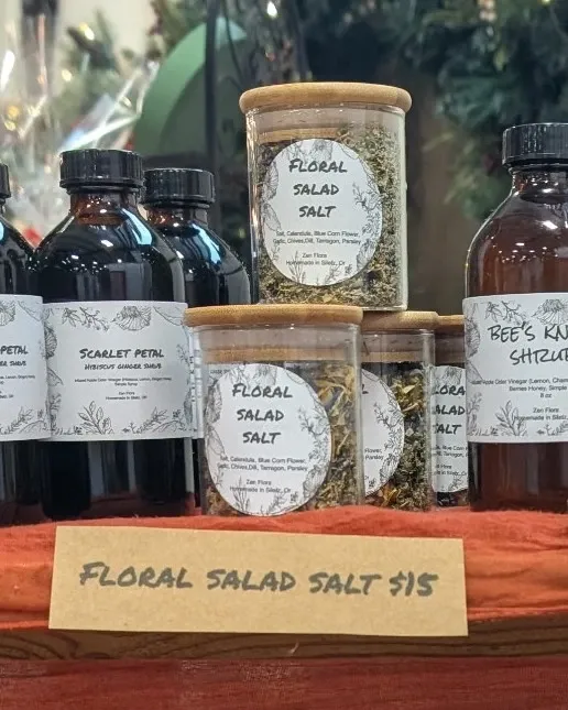 Floral Salad Salt jars